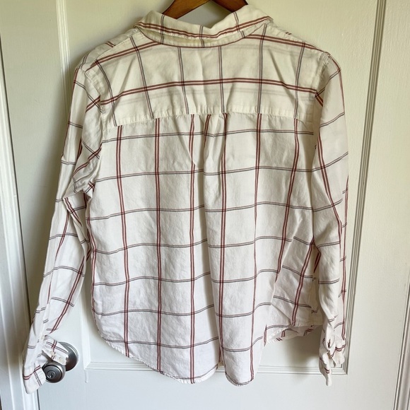 Nordstrom BP. Plaid Button-Up Shirt- Ivory Windowpane Weave - Picture 4 of 6